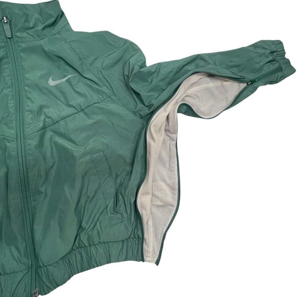 Nike Girls Teal Windbreaker Jacket w/ Mesh Lining & Back Swoosh – Youth M - Picture 6 of 14